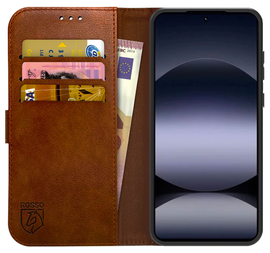Rosso Element Xiaomi Redmi Note 14S Hoesje Book Case Wallet Bruin afbeelding