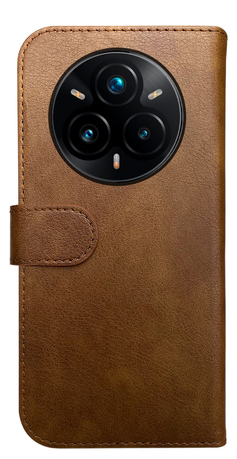 Rosso Element Realme 14 Pro Hoesje Book Case Wallet Bruin afbeelding 2
