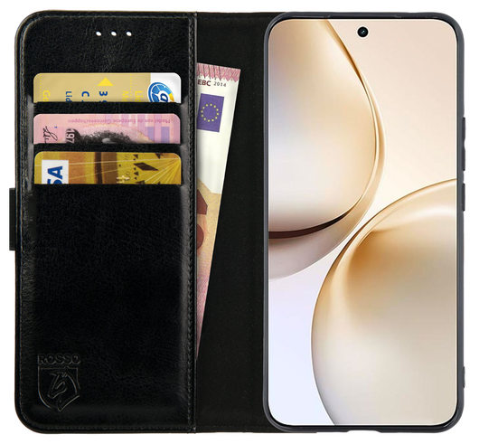 Rosso Element Realme 14 Pro Plus Hoesje Book Case Wallet Zwart afbeelding 1
