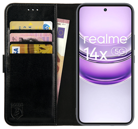 Rosso Element Realme 14X Hoesje Book Case Wallet Zwart afbeelding