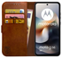 Rosso Element Motorola Moto G56 Hoesje Book Case Wallet Bruin afbeelding 1