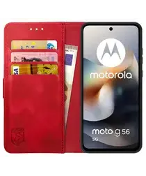 Rosso Element Motorola Moto G56 Hoesje Book Case Wallet Rood afbeelding
