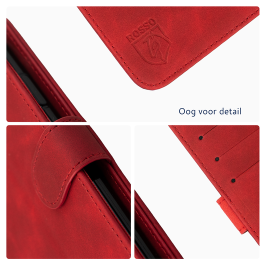 Rosso Element Motorola Moto G56 Hoesje Book Case Wallet Rood afbeelding 3