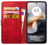 Rosso Element Motorola Moto G56 Hoesje Book Case Wallet Rood