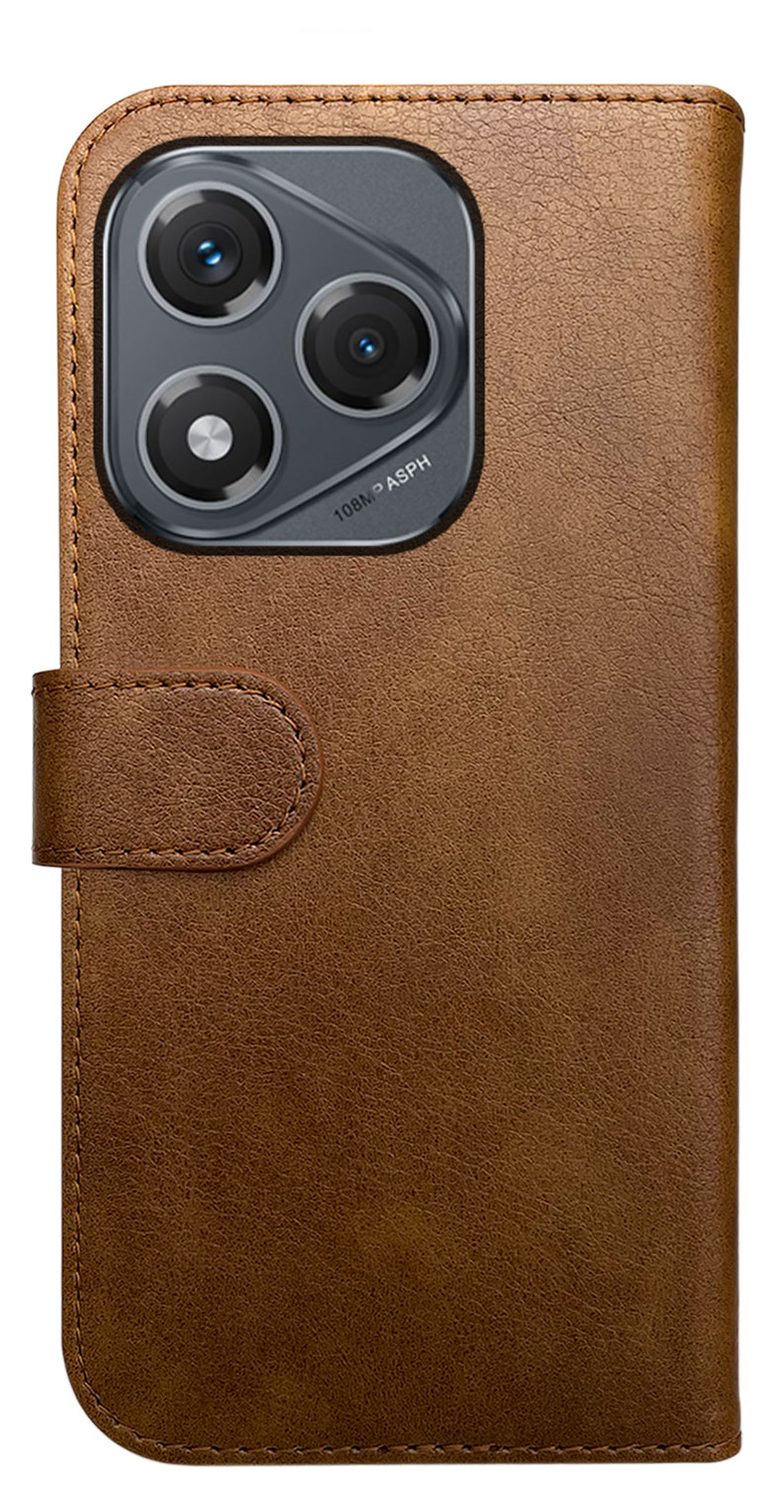 Rosso Element Honor 400 Lite Hoesje Book Case Wallet Bruin afbeelding 2