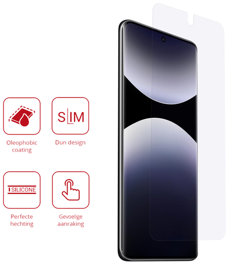 Rosso Xiaomi Redmi Note 14S Screen Protector Case Friendly Folie Duo Pack afbeelding 2