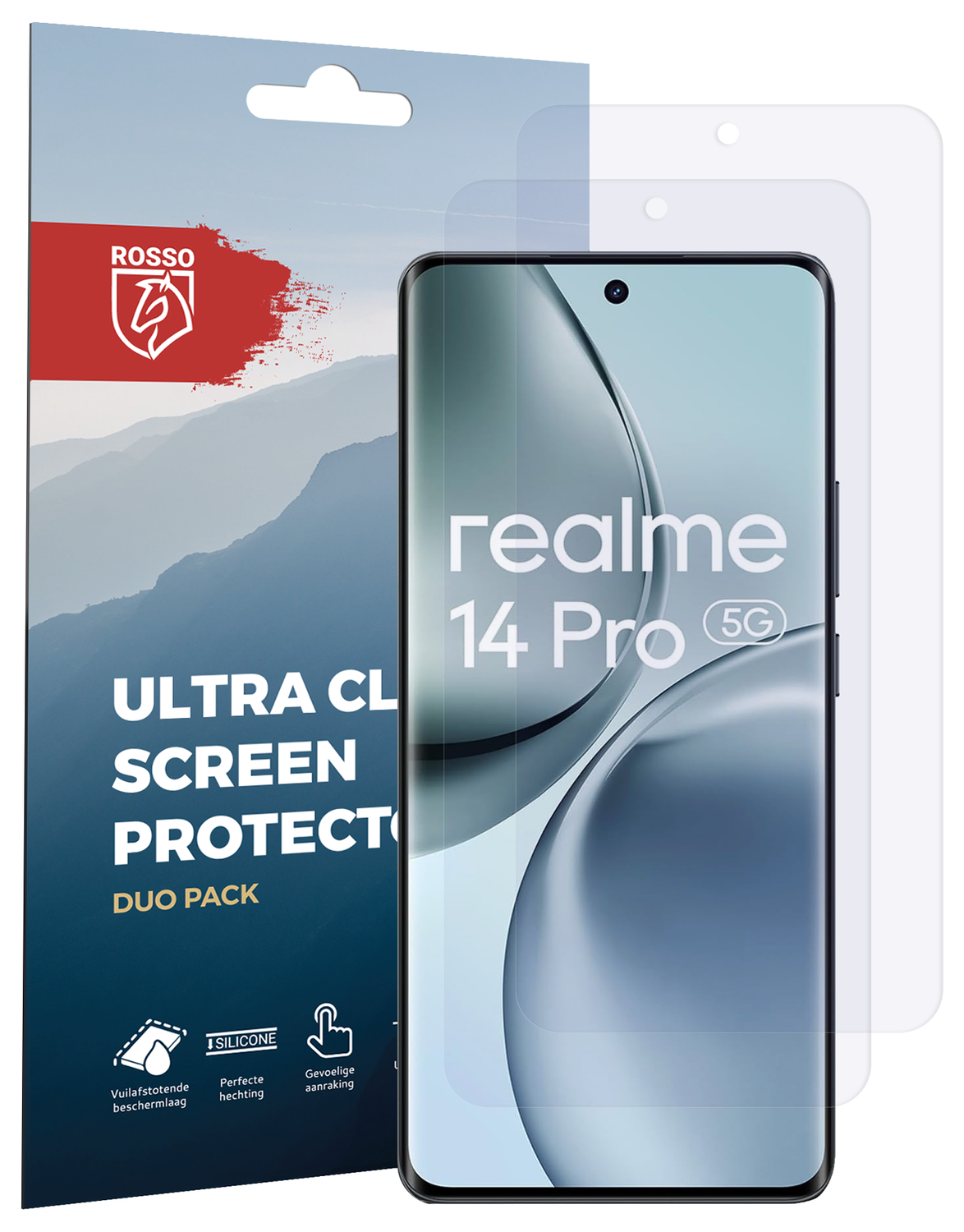 Rosso Realme 14 Pro Screen Protector Case Friendly Folie Duo Pack afbeelding 7
