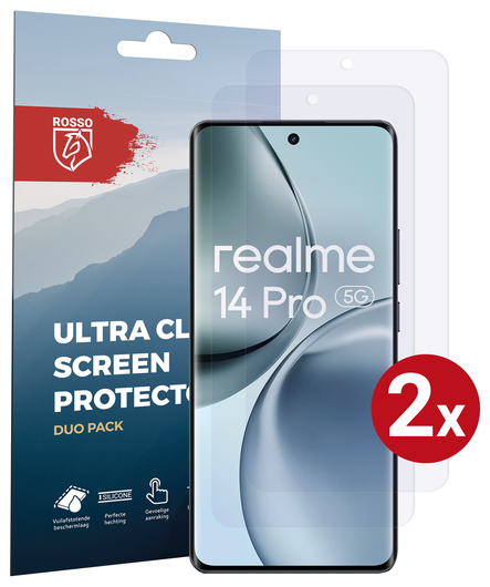 Rosso Realme 14 Pro Screen Protector Case Friendly Folie Duo Pack afbeelding 1