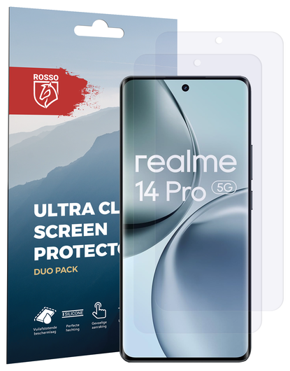 Rosso Realme 14 Pro Screen Protector Case Friendly Folie Duo Pack afbeelding 7