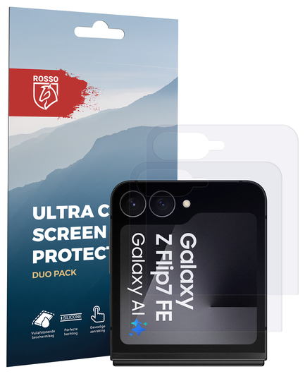 Rosso Samsung Galaxy Z Flip 7 Screen Protector Case Friendly Folie Duo Pack afbeelding 8