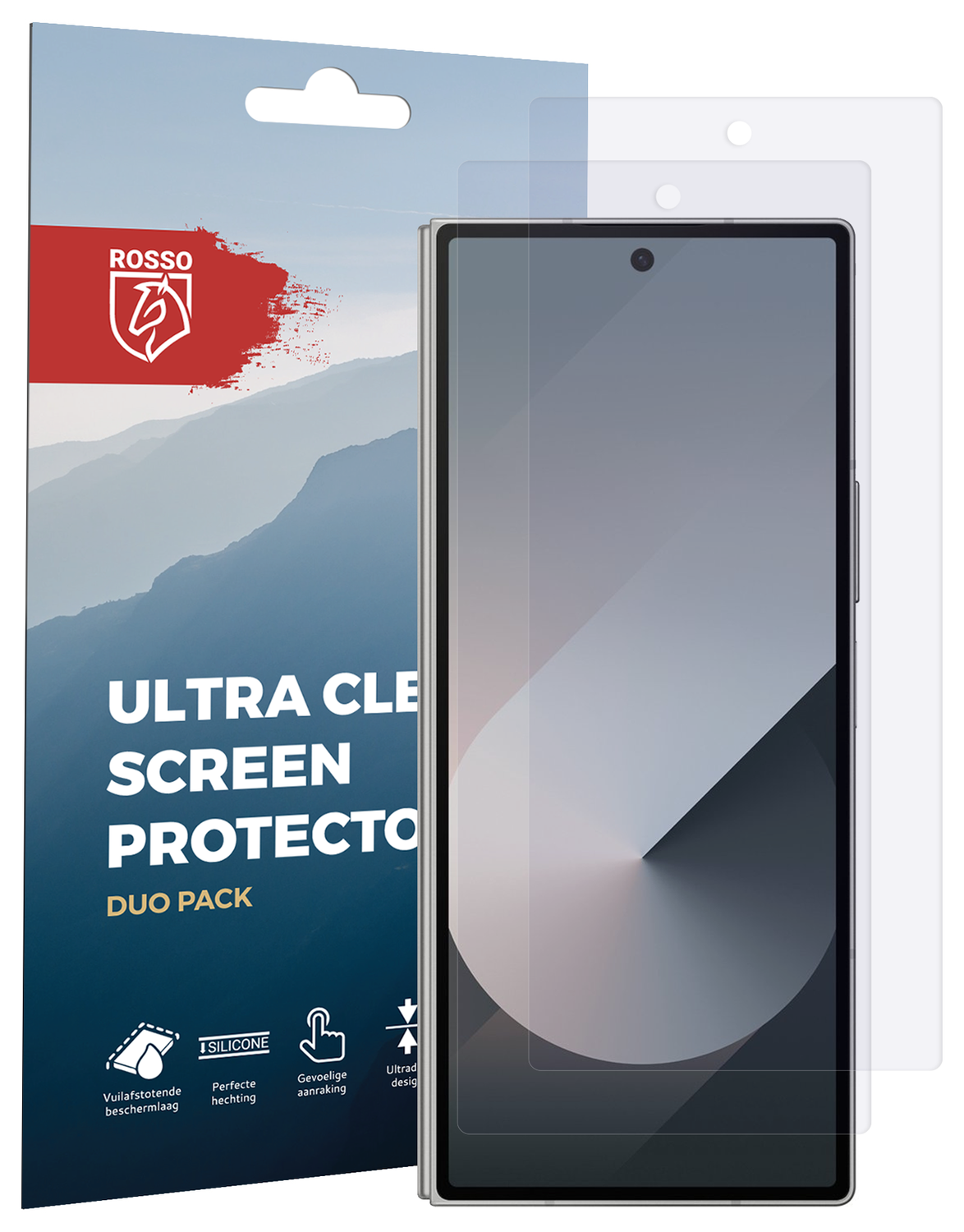 Rosso Samsung Galaxy Z Fold 7 Screen Protector Case Friendly Folie Duo Pack afbeelding 8