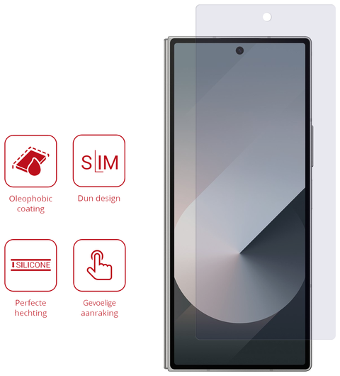 Rosso Samsung Galaxy Z Fold 7 Screen Protector Case Friendly Folie Duo Pack afbeelding 2
