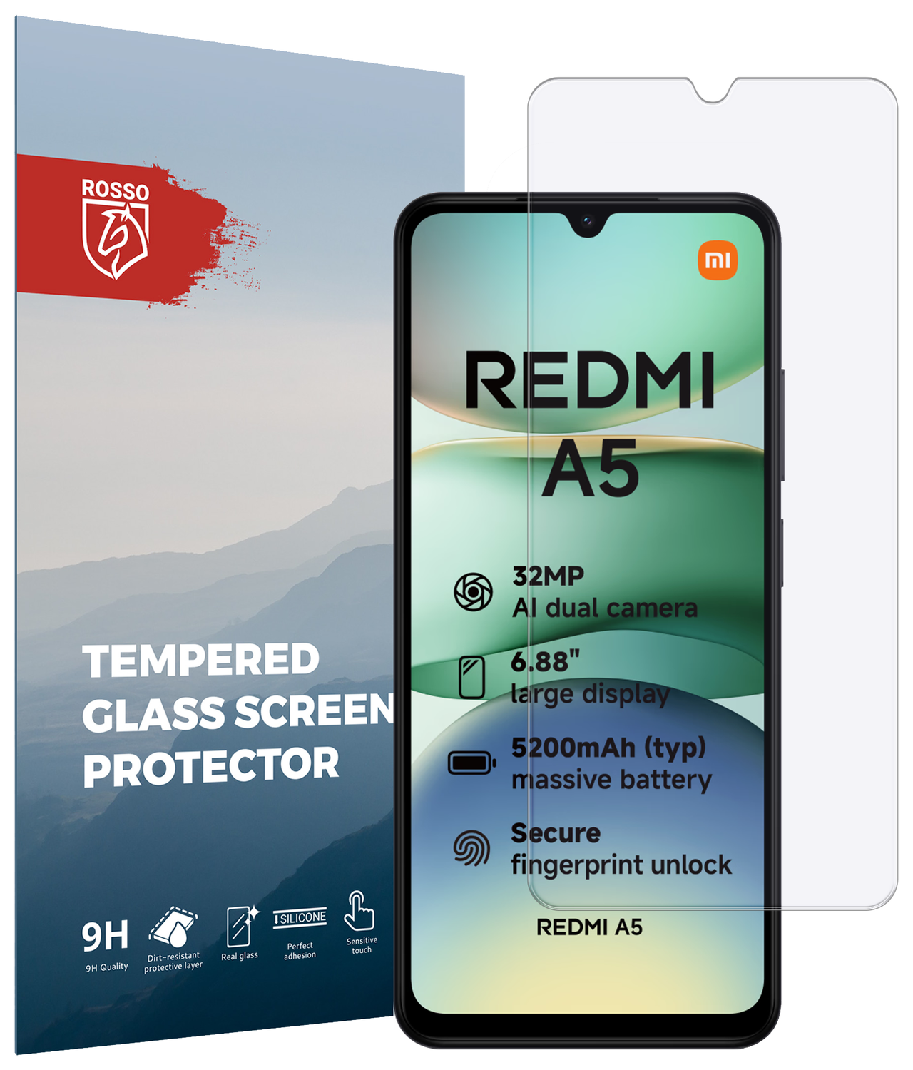 Rosso Xiaomi Redmi A5 9H Tempered Glass Screen Protector afbeelding 1