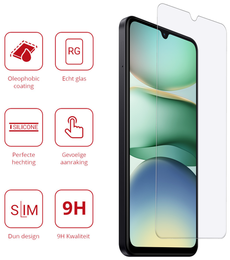 Rosso Xiaomi Redmi A5 9H Tempered Glass Screen Protector afbeelding 2