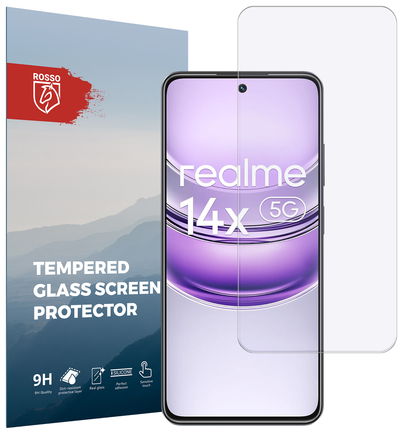Rosso Realme 14X 9H Tempered Glass Screen Protector afbeelding 1