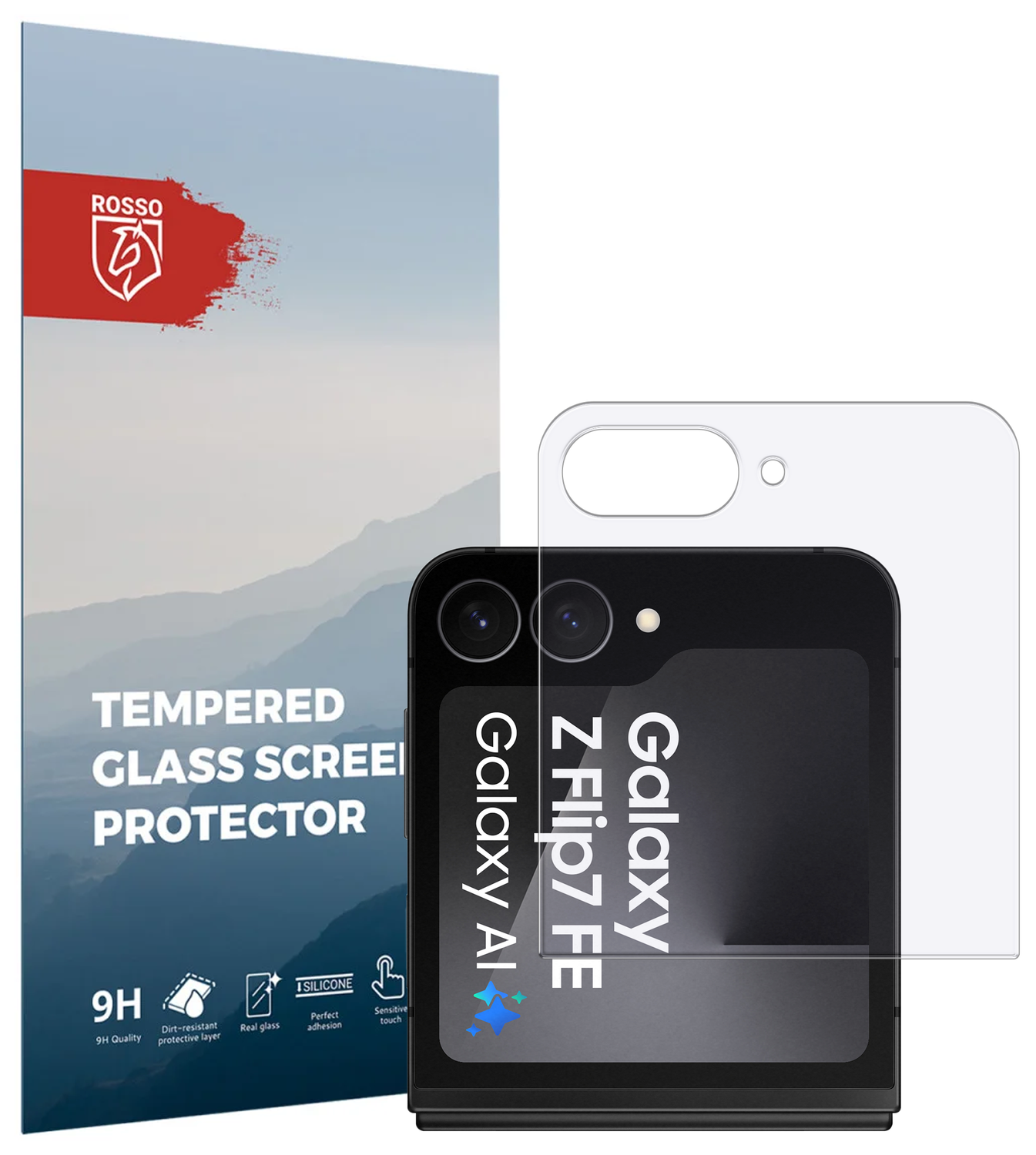 Rosso Samsung Galaxy Z Flip 7 9H Tempered Glass Screen Protector Achterkant afbeelding 1