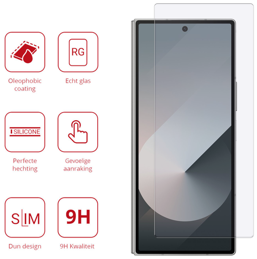Rosso Samsung Galaxy Z Fold 7 9H Tempered Glass Screen Protector afbeelding 2