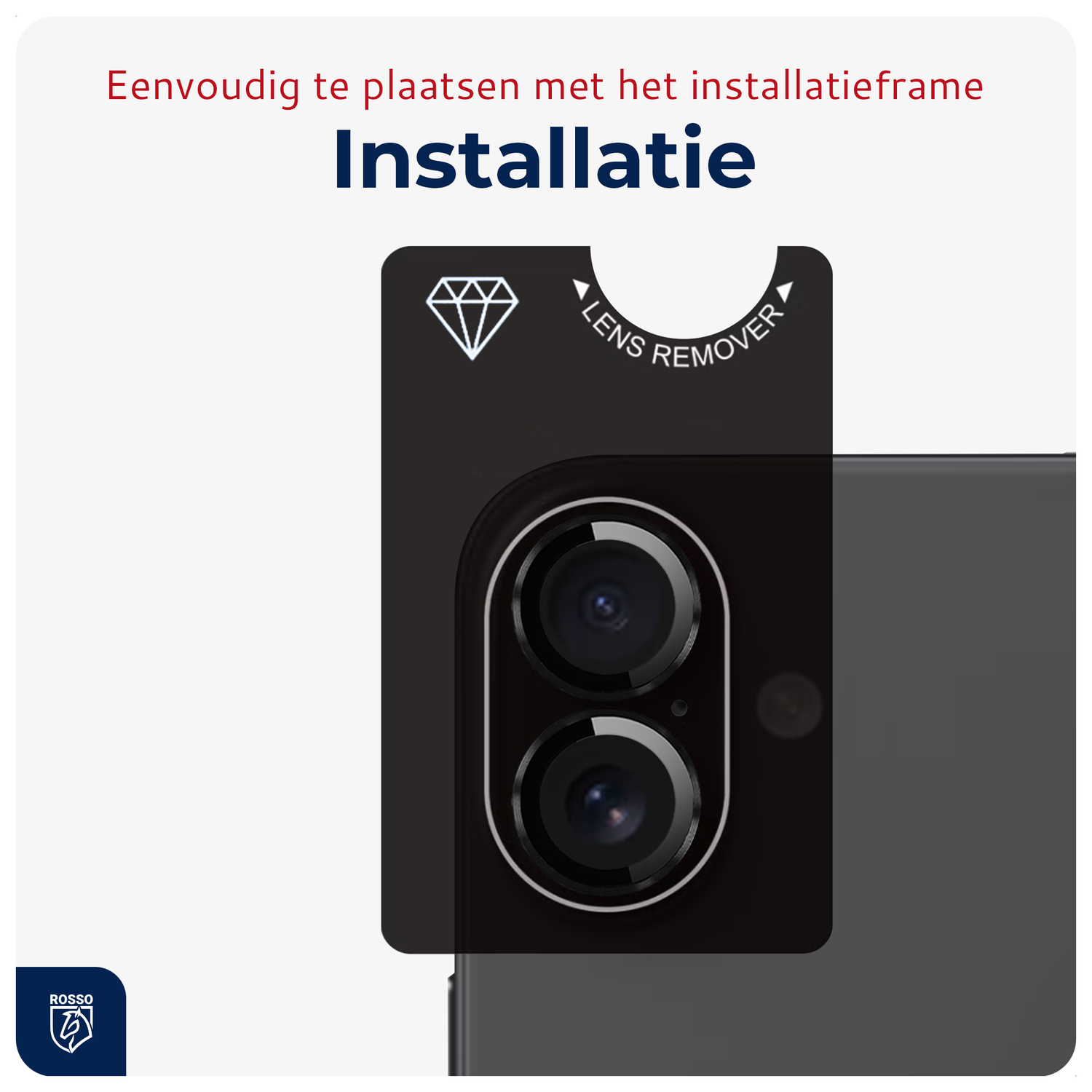 Rosso Apple iPhone 17 Camera Frame Protector Zwart afbeelding 4