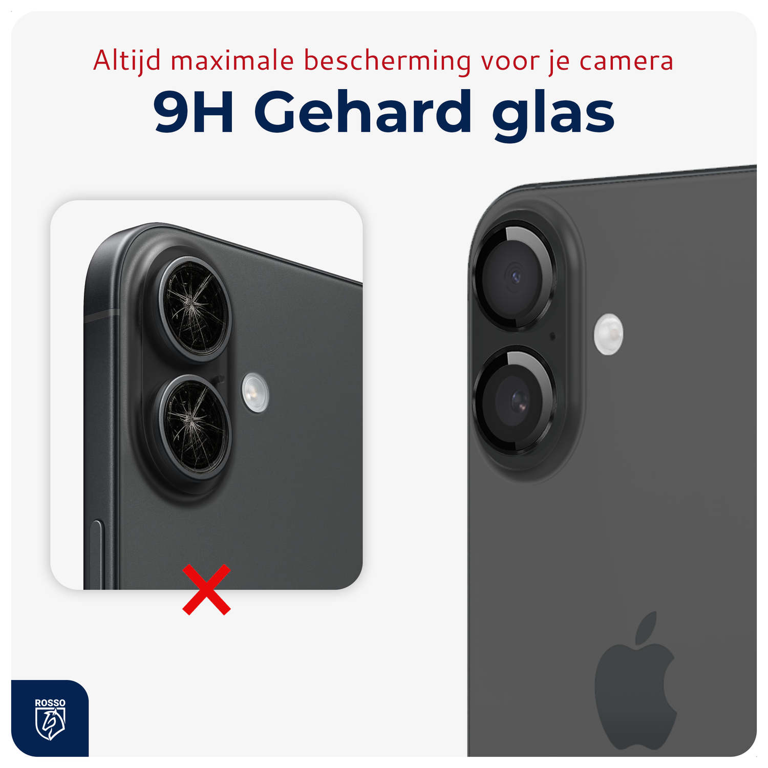 Rosso Apple iPhone 17 Camera Frame Protector Zwart afbeelding 3
