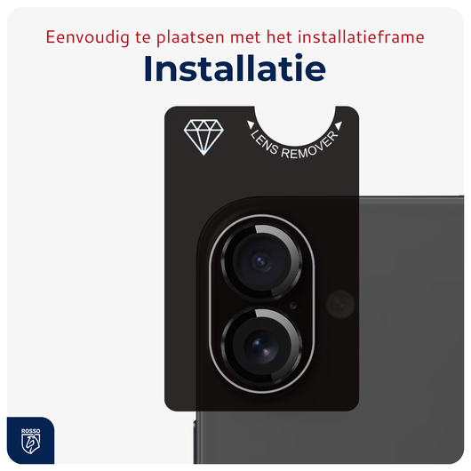 Rosso Apple iPhone 17 Camera Frame Protector Zwart afbeelding 4