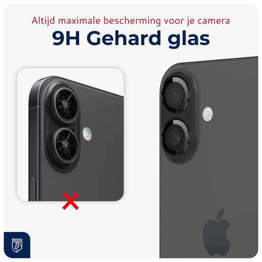 Rosso Apple iPhone 17 Camera Frame Protector Zwart afbeelding 3