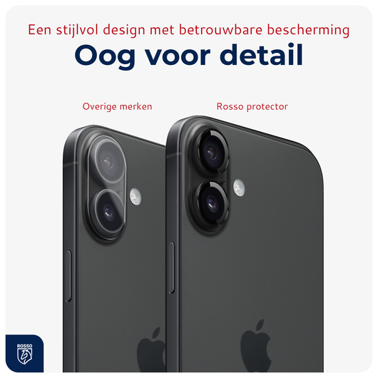 Rosso Apple iPhone 17 Camera Frame Protector Zwart afbeelding 8