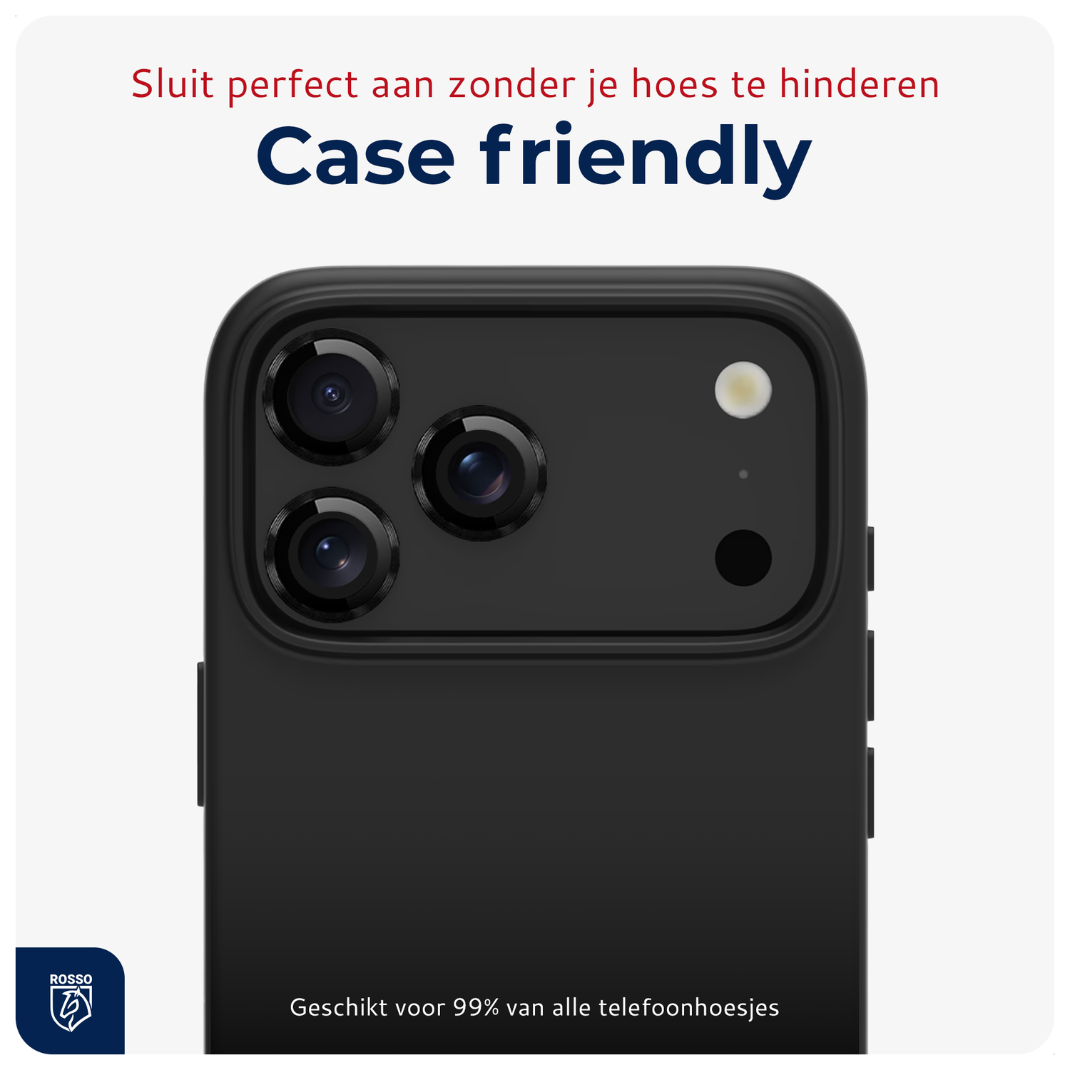 Rosso Apple iPhone 17 Pro / 17 Pro Max Camera Frame Protector Zwart afbeelding 3