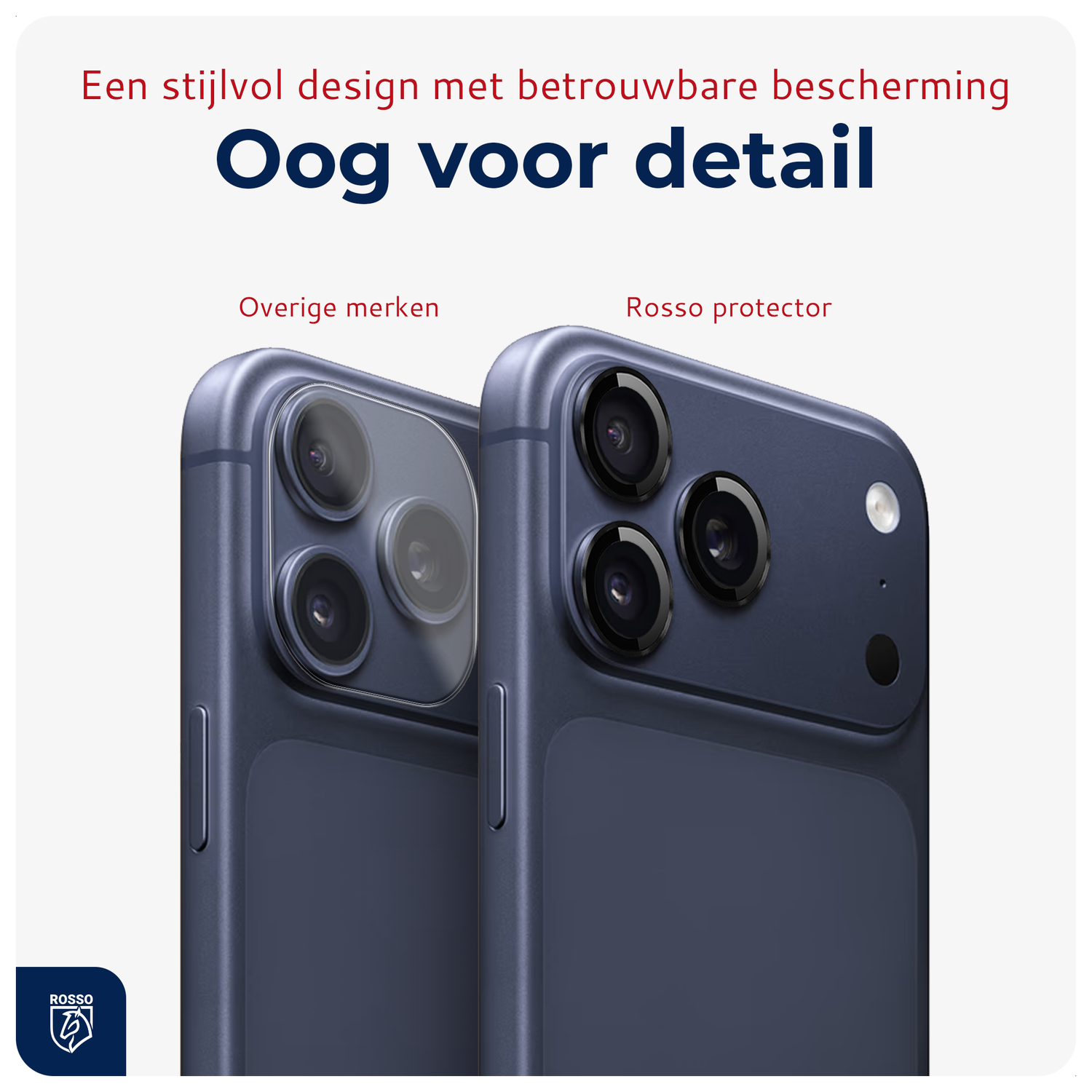 Rosso Apple iPhone 17 Pro / 17 Pro Max Camera Frame Protector Zwart afbeelding 7