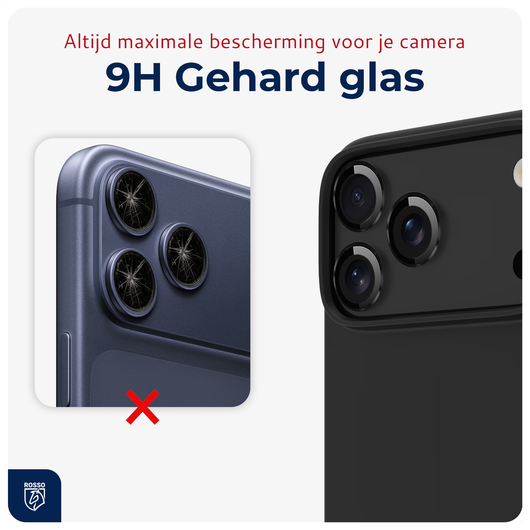Rosso Apple iPhone 17 Pro / 17 Pro Max Camera Frame Protector Zwart afbeelding 5