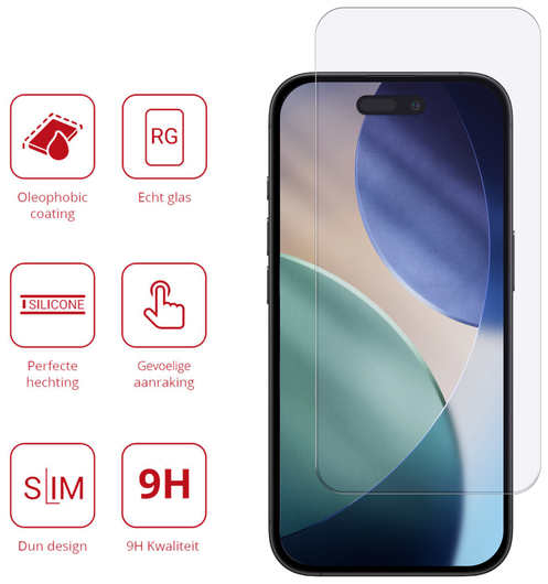 Rosso Apple iPhone Air 9H Tempered Glass Screen Protector afbeelding 2