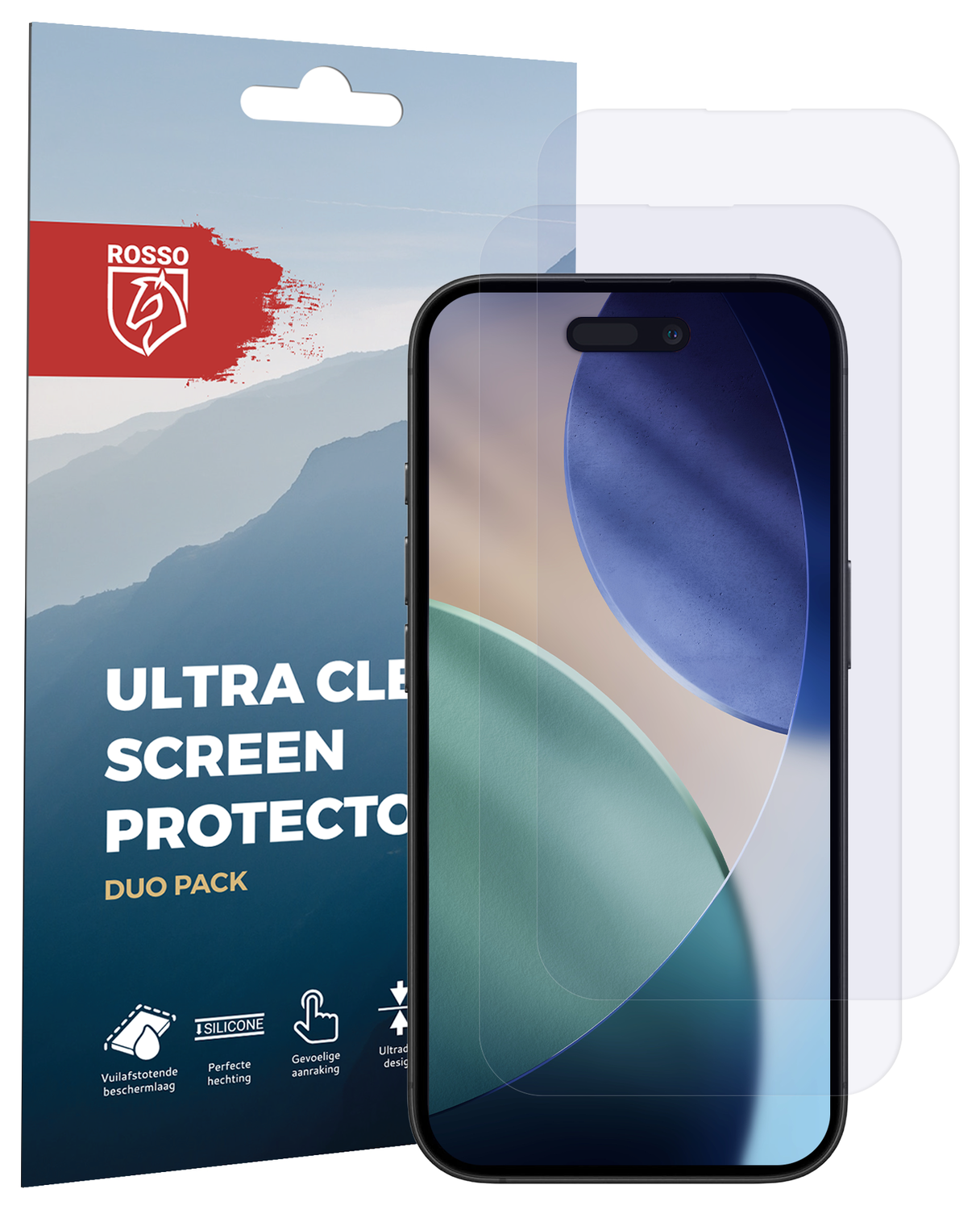 Rosso Apple iPhone Air Screen Protector Case Friendly Folie Duo Pack afbeelding 8