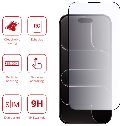 Rosso iPhone Air Tempered Glass Screen Protector Anti-Blue Light afbeelding 2