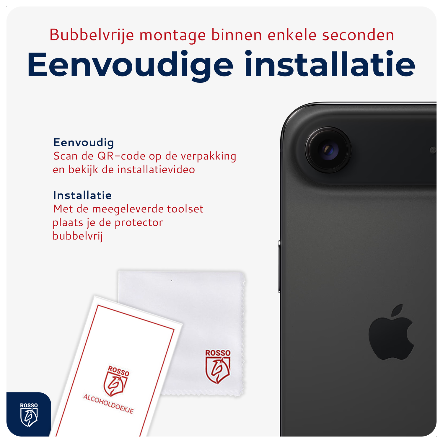 Rosso Apple iPhone Air Camera Lens Protector Zwart afbeelding 4