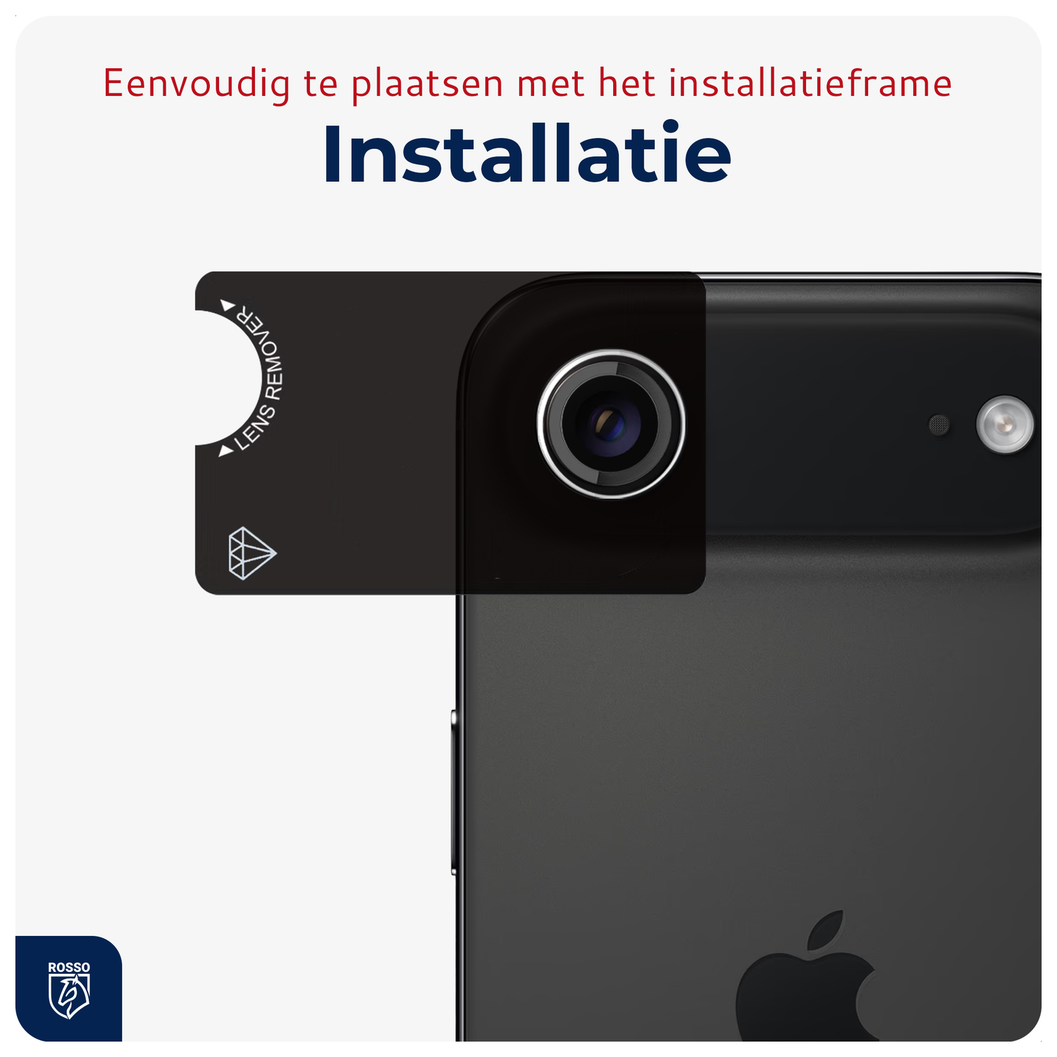 Rosso Apple iPhone Air Camera Frame Protector Transparant afbeelding 3