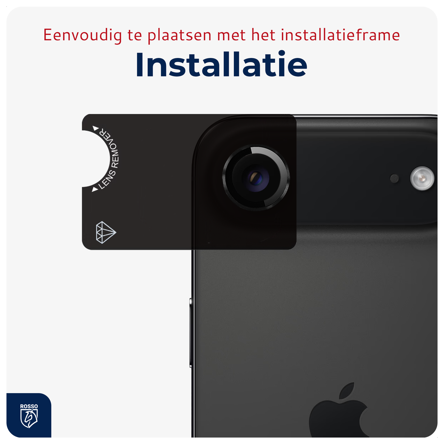 Rosso Apple iPhone Air Camera Frame Protector Zwart afbeelding 3