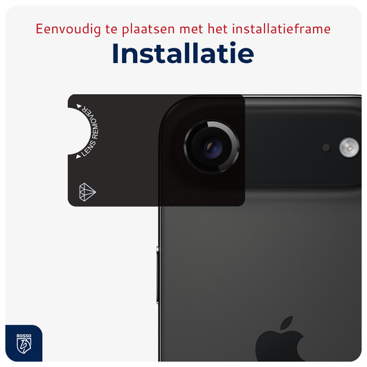 Rosso Apple iPhone Air Camera Frame Protector Zwart afbeelding 3