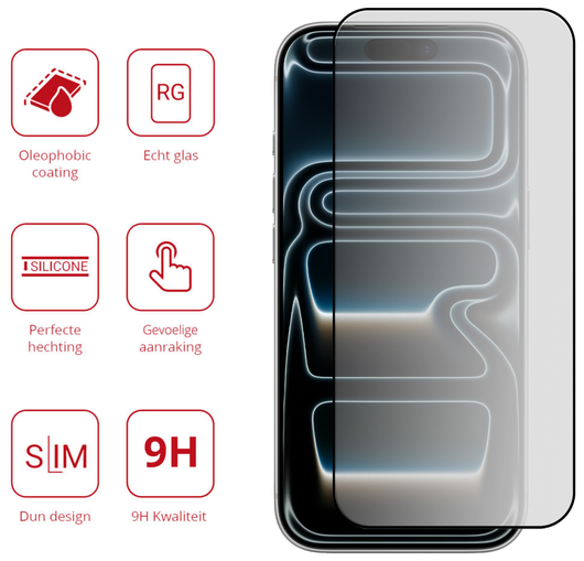 Rosso Apple iPhone 17 Pro Max Tempered Glass Screen Protector Matte afbeelding 2