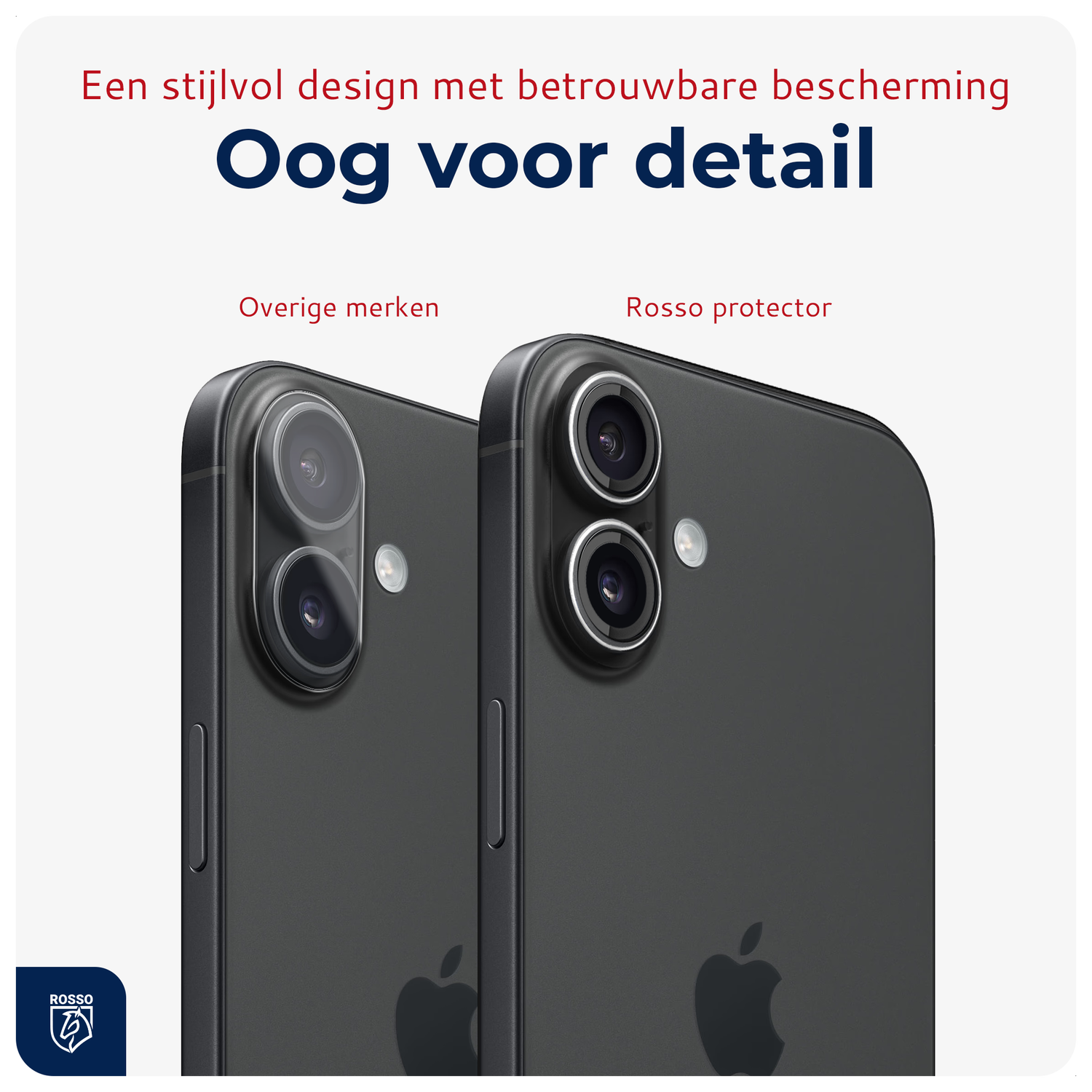 Rosso Apple iPhone 16 / 16 Plus Camera Frame Protector Transparant afbeelding 6