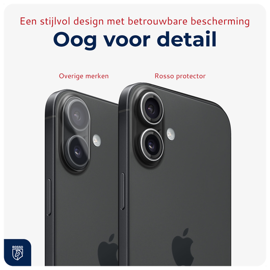 Rosso Apple iPhone 16 / 16 Plus Camera Frame Protector Transparant afbeelding 6