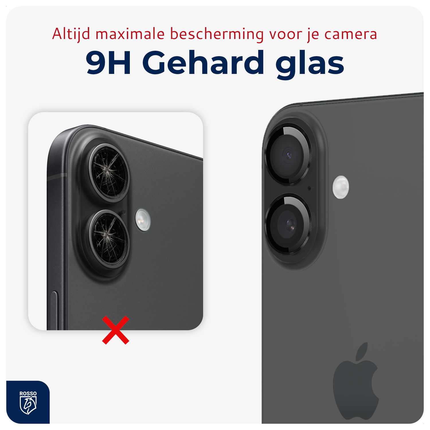 Rosso Apple iPhone 16 / 16 Plus Camera Frame Protector Zwart afbeelding 4