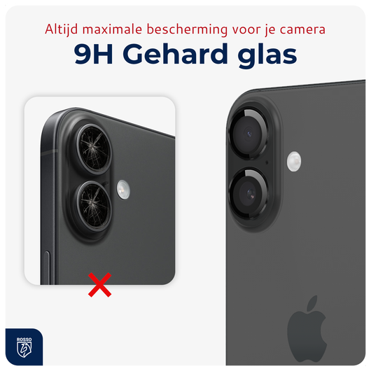 Rosso Apple iPhone 16 / 16 Plus Camera Frame Protector Zwart afbeelding 4