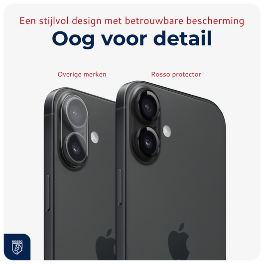 Rosso Apple iPhone 16 / 16 Plus Camera Frame Protector Zwart afbeelding 7