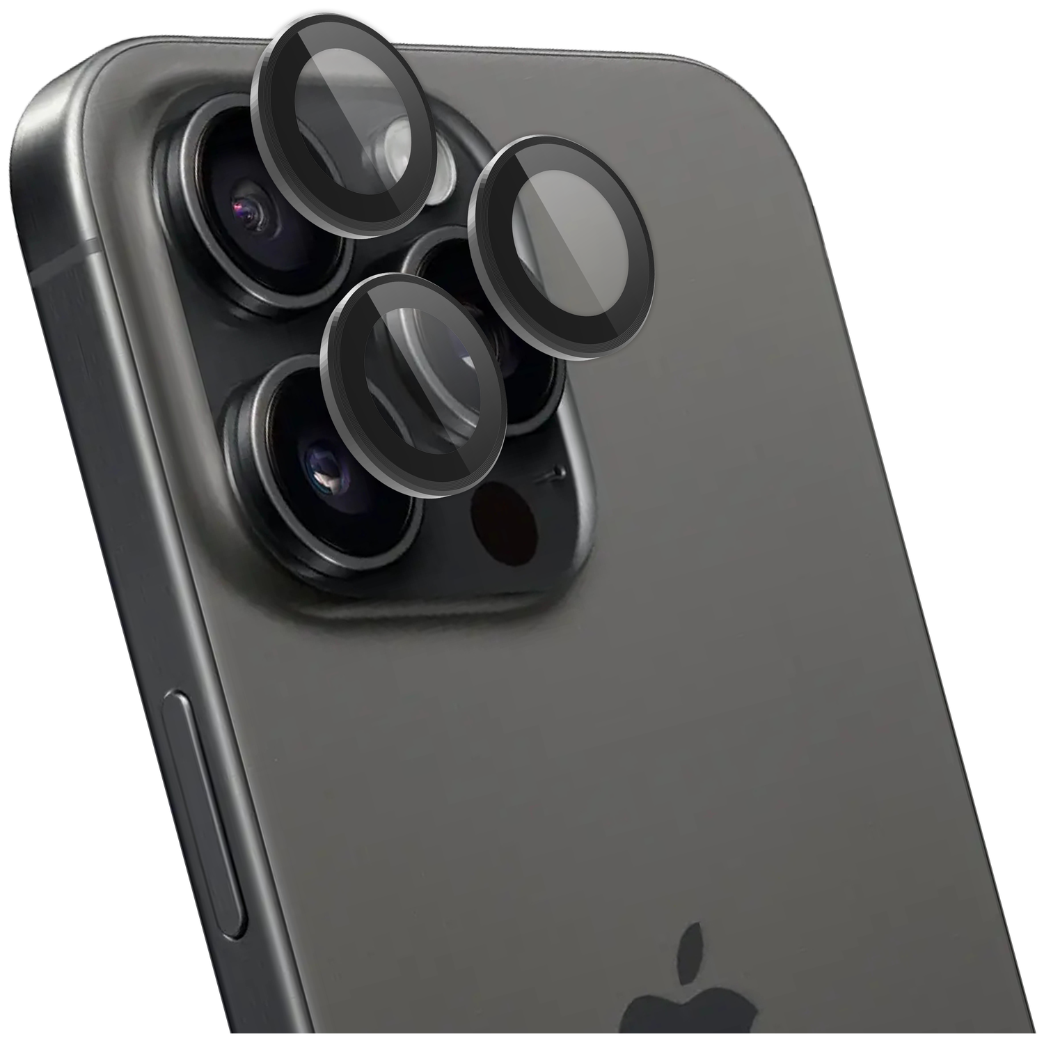 Rosso Apple iPhone 15 Pro / 15 Pro Max Camera Frame Protector Zwart afbeelding 10