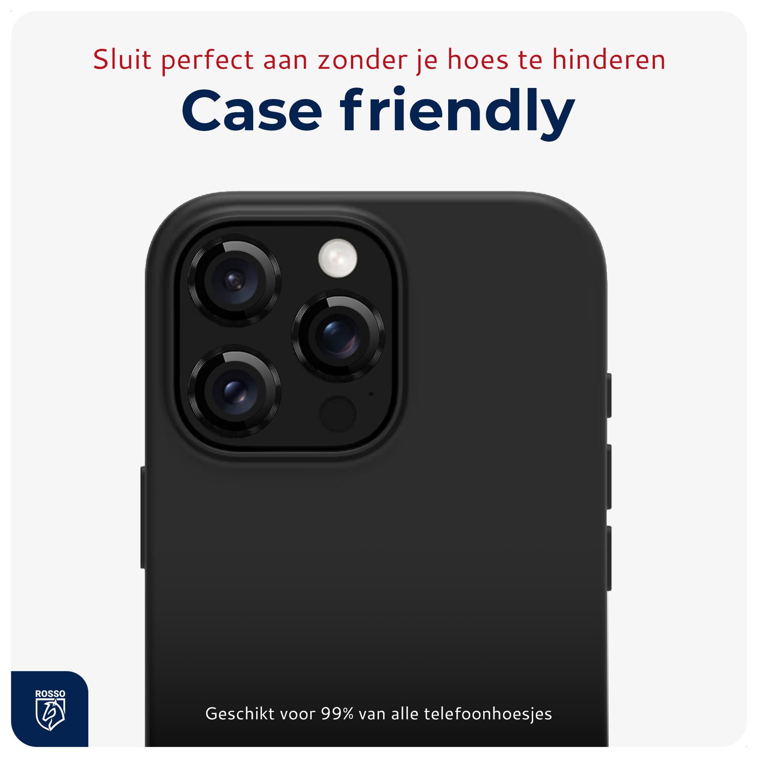 Rosso Apple iPhone 15 Pro / 15 Pro Max Camera Frame Protector Zwart afbeelding 6