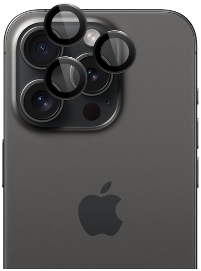 Rosso Apple iPhone 15 Pro / 15 Pro Max Camera Frame Protector Zwart afbeelding 9
