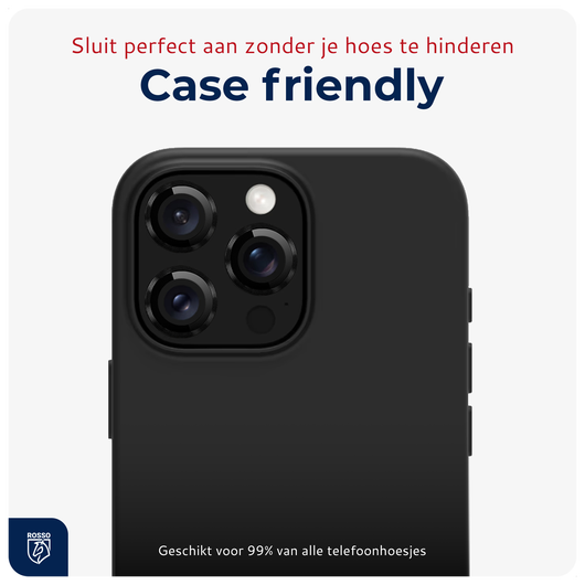 Rosso Apple iPhone 15 Pro / 15 Pro Max Camera Frame Protector Zwart afbeelding 6