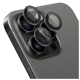 Rosso Apple iPhone 15 Pro / 15 Pro Max Camera Frame Protector Zwart