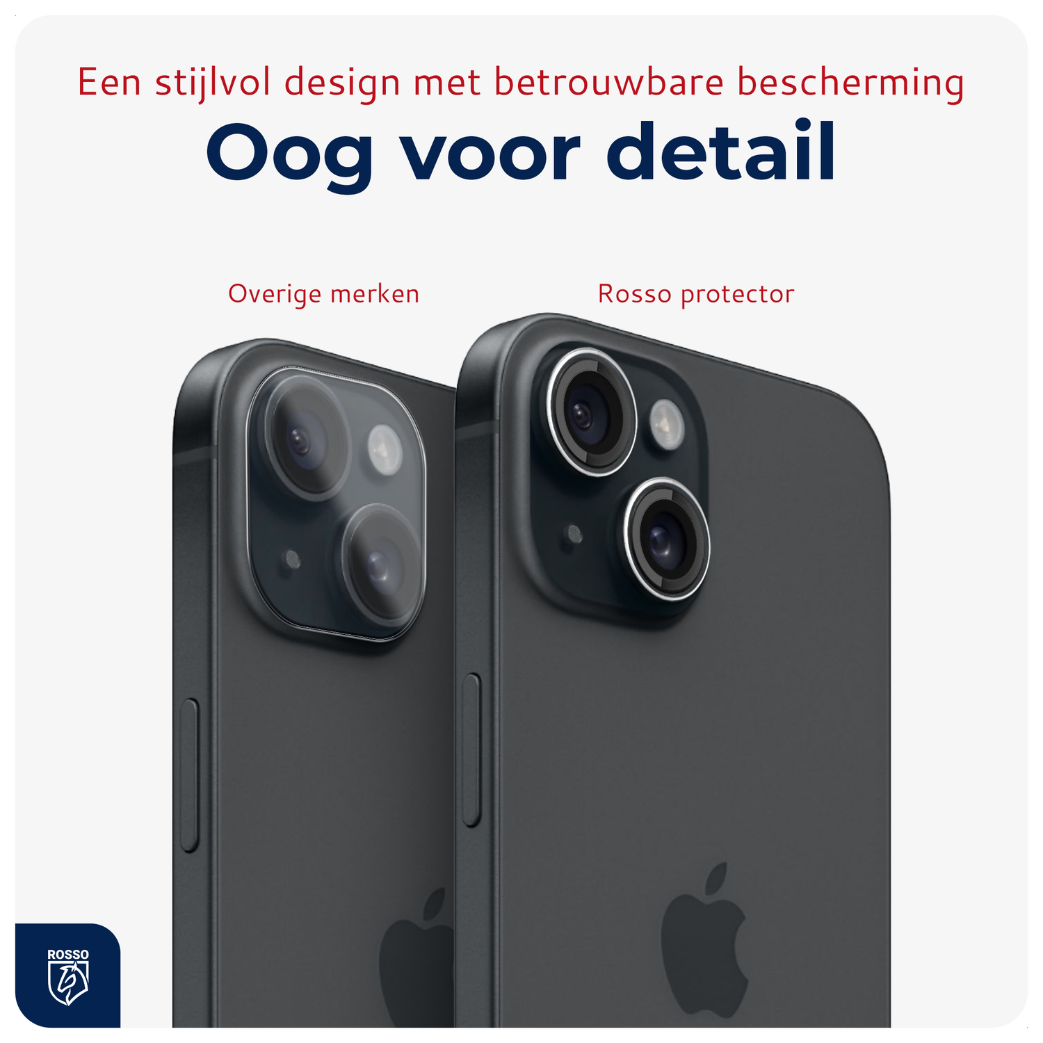 Rosso Apple iPhone 15 / 15 Plus Camera Frame Protector Transparant afbeelding 7