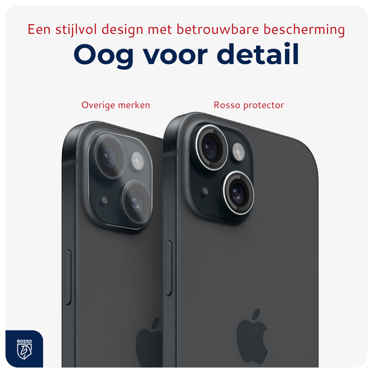 Rosso Apple iPhone 15 / 15 Plus Camera Frame Protector Transparant afbeelding 7