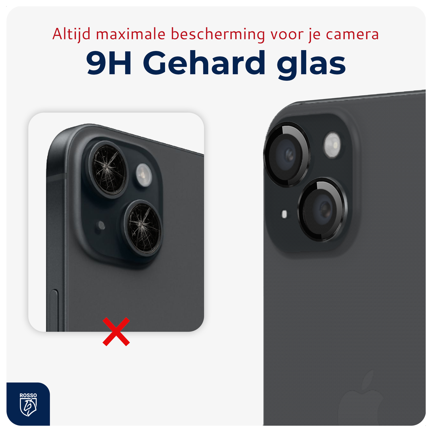 Rosso Apple iPhone 15 / 15 Plus Camera Frame Protector Zwart afbeelding 4